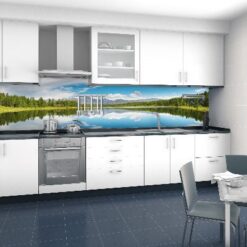 Mẫu kính ốp bếp in tranh 3D TOP-100