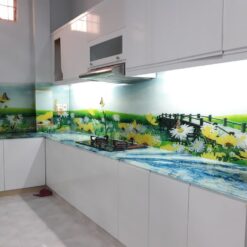 Mẫu kính ốp bếp TOP-206 tại nhà anh Khải - phường 1 - Tp Bạc Liêu