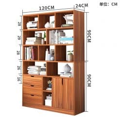 tu sach bang go hien dai co tu ghk 183 11